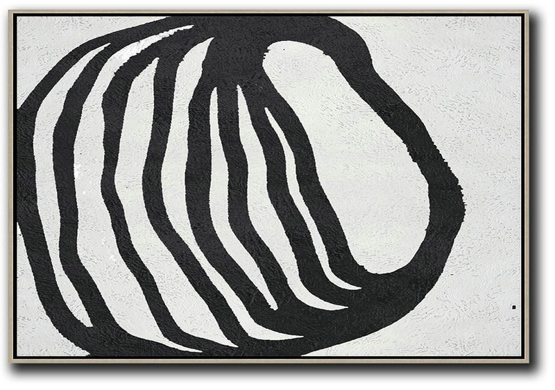 Contemporary Wall Art,Oversized Horizontal Minimal Art On Canvas - Large Contemporary Painting